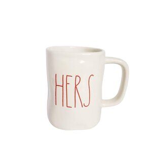Rae Dunn Artisan Collect By Magenta HERS Coffee Mug White Red